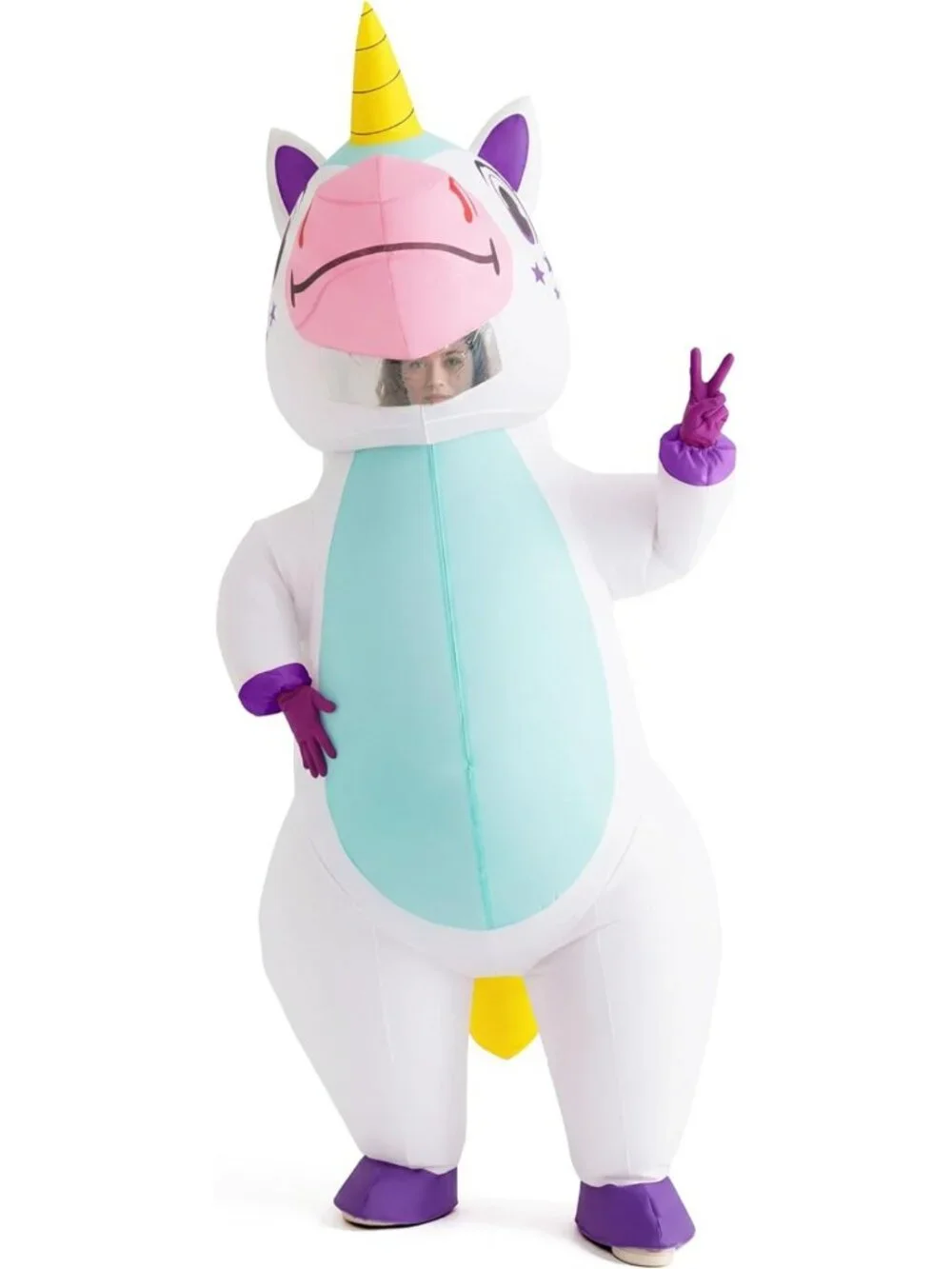 Full Body Inflatable Unicorn Costume for Adults - Fun Halloween Cosplay Outfit